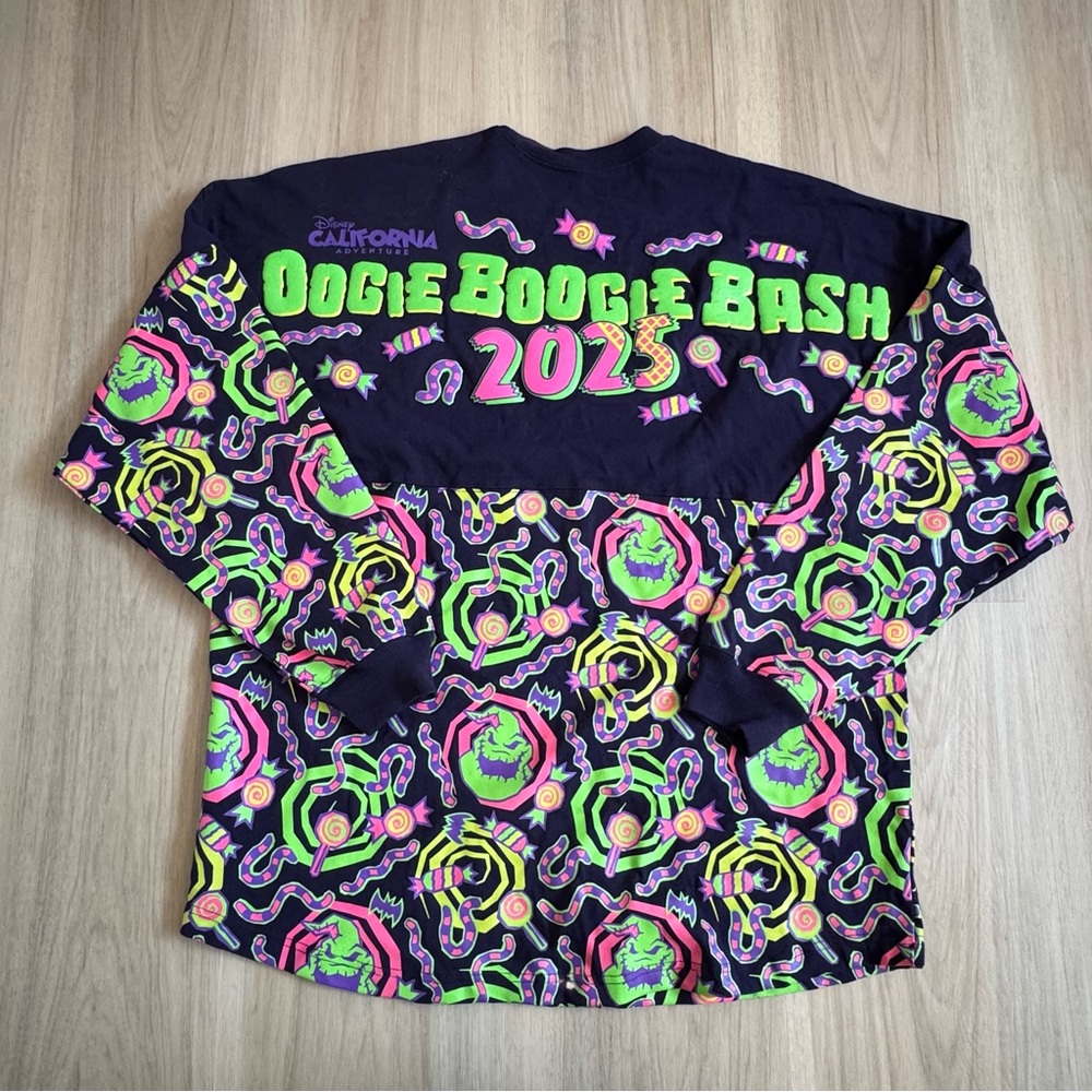 Disney Parks Oogie Boogie Bash Spirit Jersey 2025 Glow In The Dark Sz L Oversize